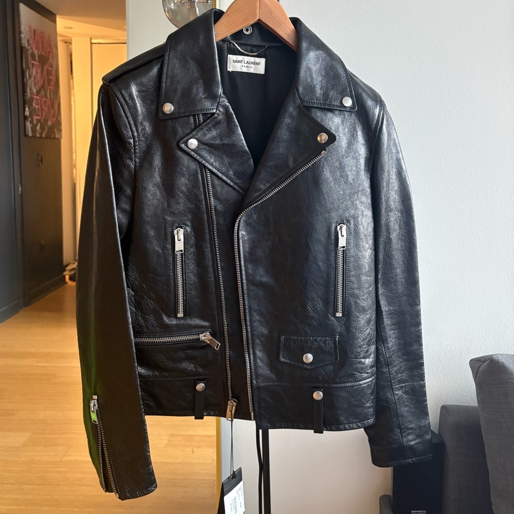 ❌SOLD❌ Saint Laurent Black Leather Biker Jacket